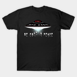 UFO Come In Peace Design T-Shirt